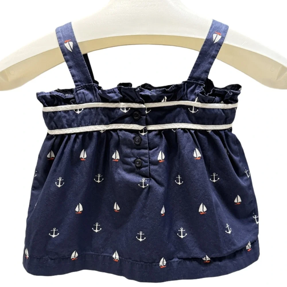 JANIE AND JACK | Navy Sailboat & Anchor Top Nautical Summer Vacation